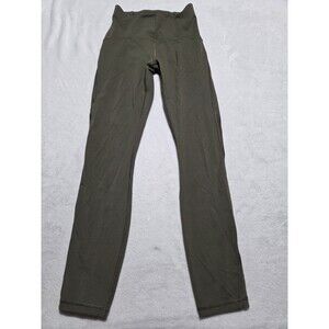 Lululemon Train Times 7/8 High Rise Pant 25" Luxtreme - Dark Olive - Size 4